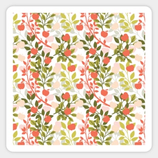 Apple Orchard Floral Garden Pattern Sticker